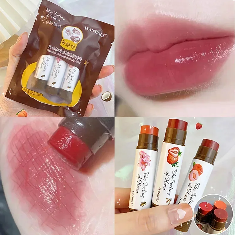 Lip Tint Korean - 4 Colors Colored Lip Balm Cute