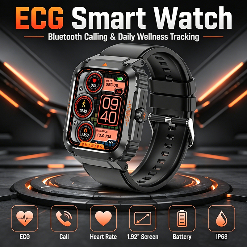 Korean Health Lifestyle - GEJIAN ECG+PPG Sports Style Health Smart