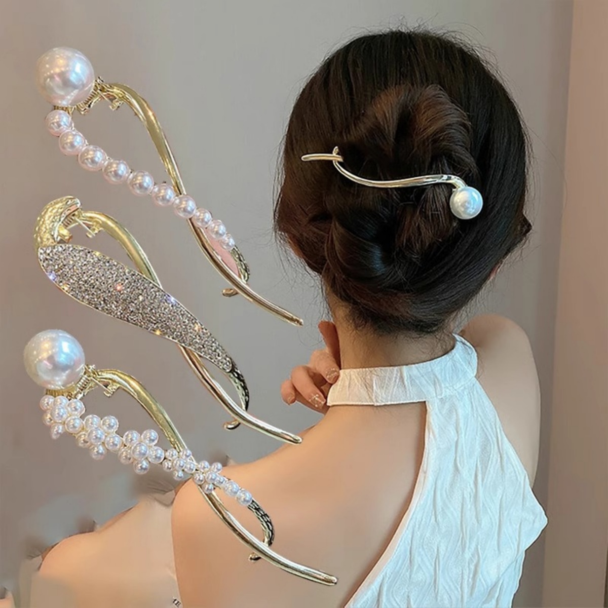 Elegant Glitter Pearl Hair Cli - مراجعة Lifestyle In Korean وسعره