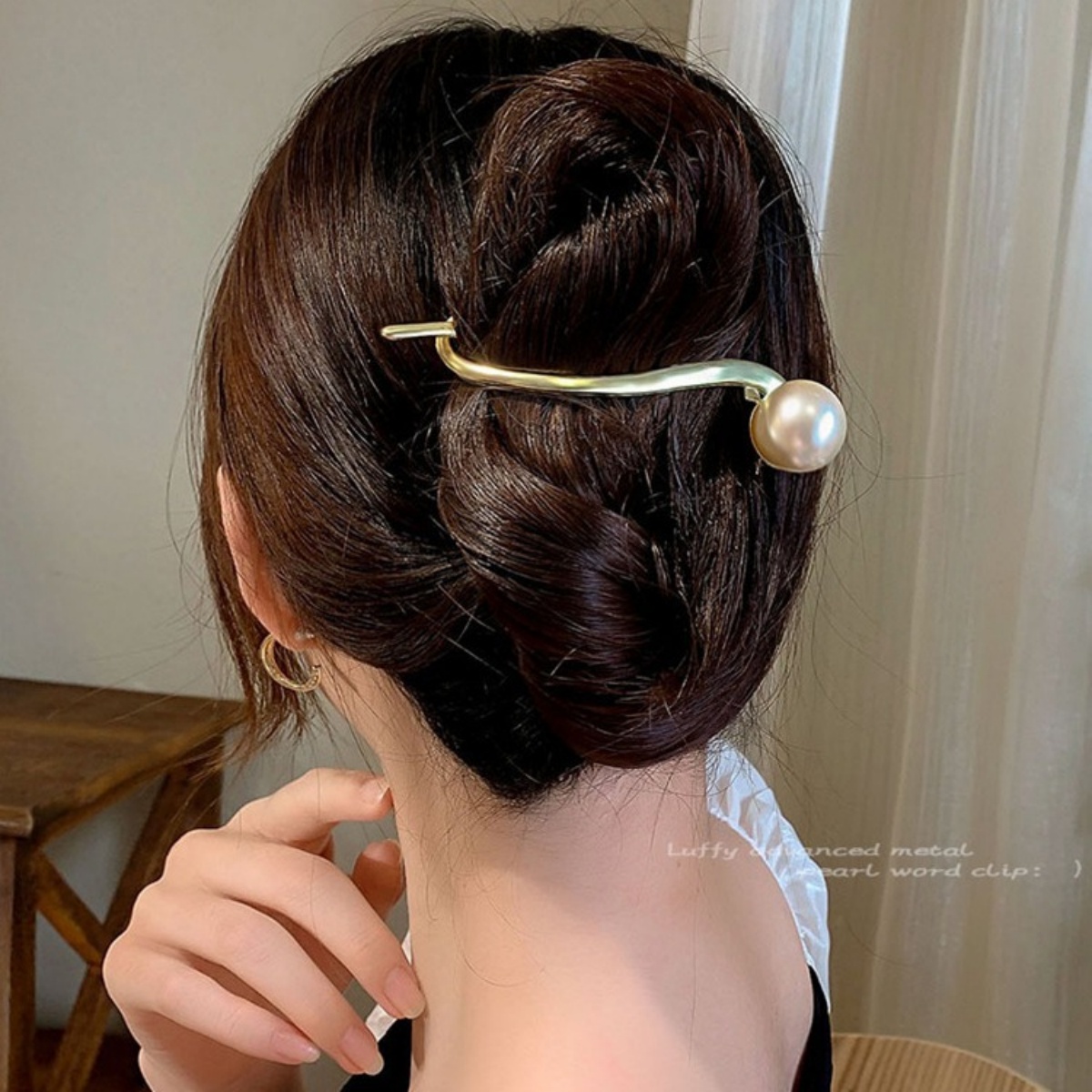 Elegant Glitter Pearl Hair Cli - مراجعة Lifestyle In Korean وسعره