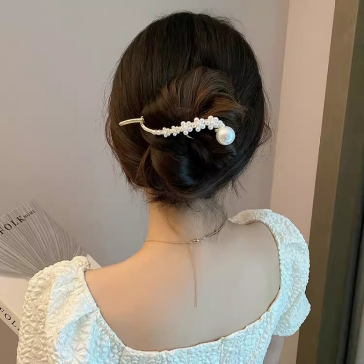 Elegant Glitter Pearl Hair Cli - مراجعة Lifestyle In Korean وسعره