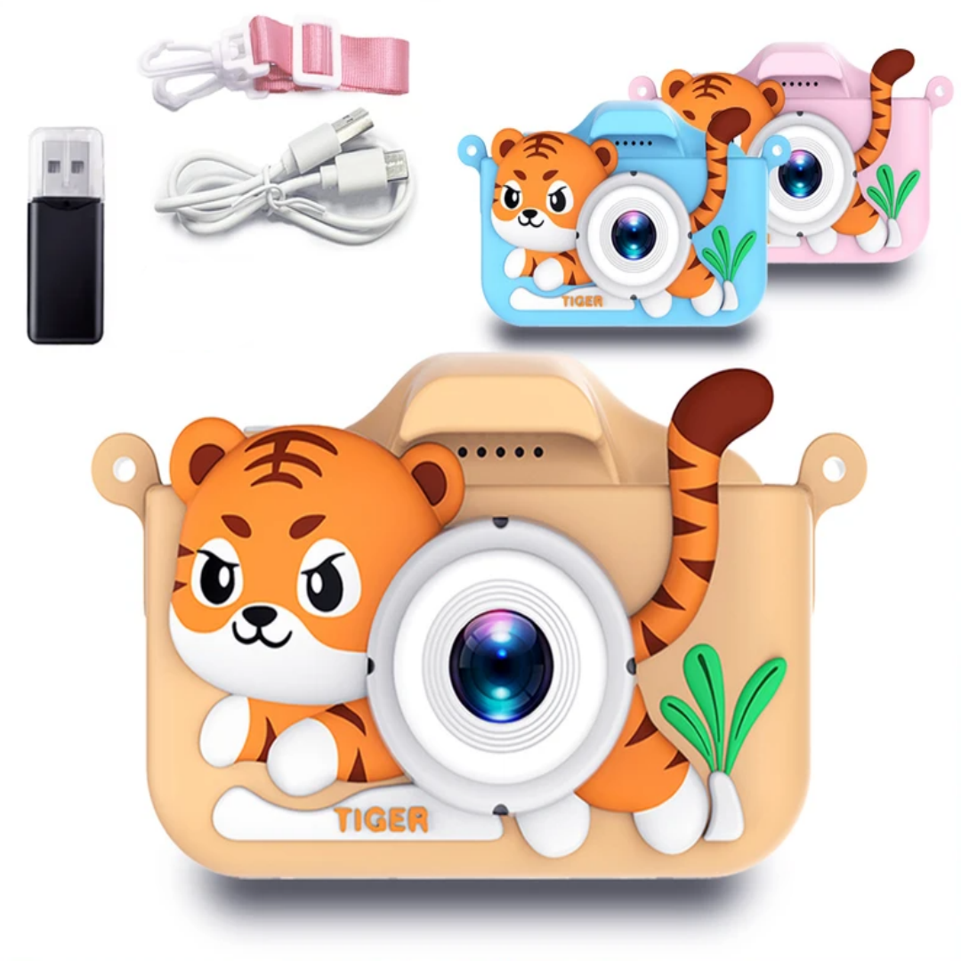 Kids Mini Camera Cartoon Tiger - مراجعة Korean Boy Lifestyle وسعره