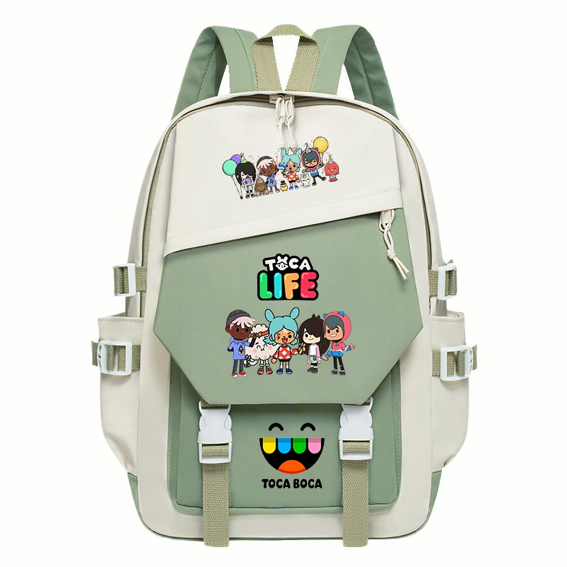 Toca Life World Print Backpack - مراجعة Korean Student Lifestyle وسعره
