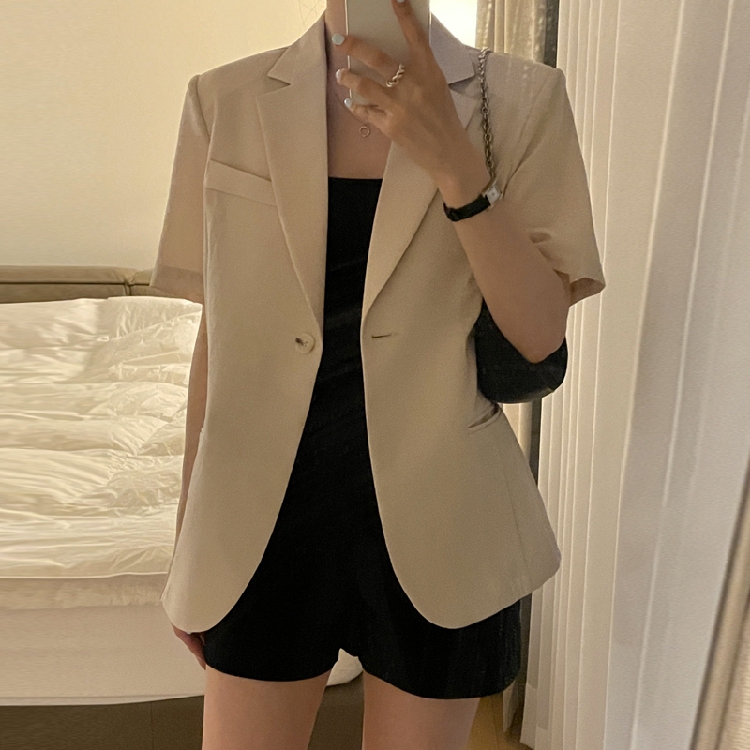Women's Short Sleeve Suit Jack - مراجعة Lifestyle In Korean وسعره