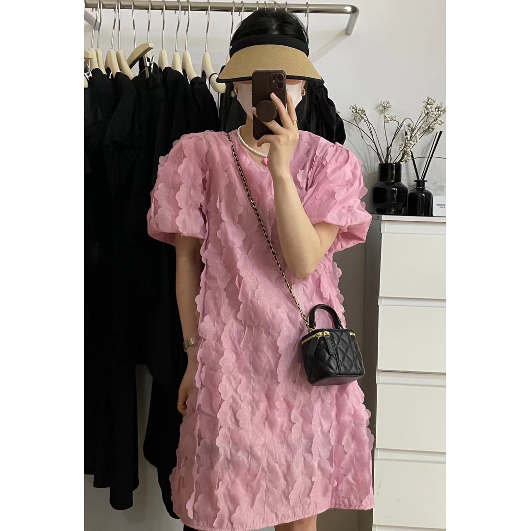Floral Bubble Sleeve Dress Kor - مراجعة Lifestyle In Korean وسعره