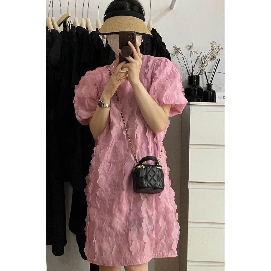 Floral Bubble Sleeve Dress Kor - مراجعة Lifestyle In Korean وسعره