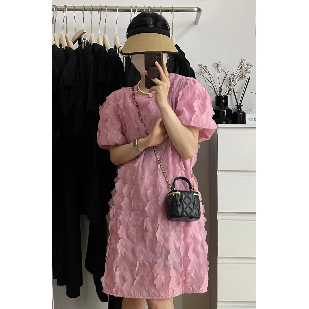 Floral Bubble Sleeve Dress Kor - مراجعة Lifestyle In Korean وسعره