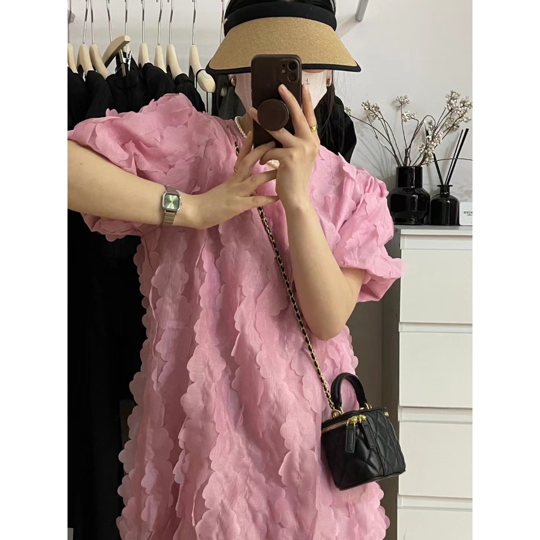 Floral Bubble Sleeve Dress Kor - مراجعة Lifestyle In Korean وسعره