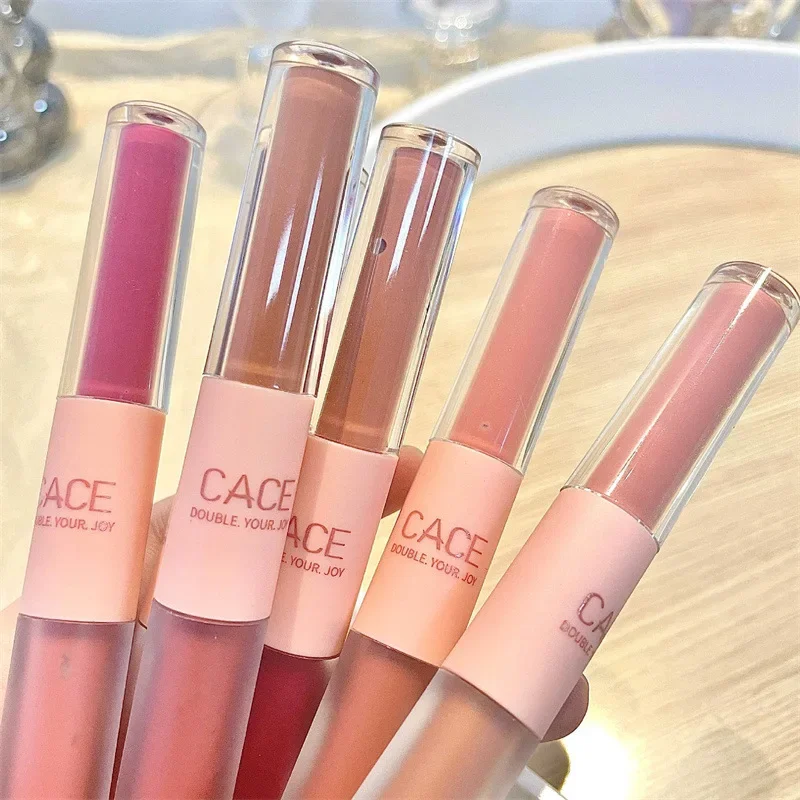 Double Head Lip Gloss Matte Ve - مراجعة Lip Tint Korean وسعره